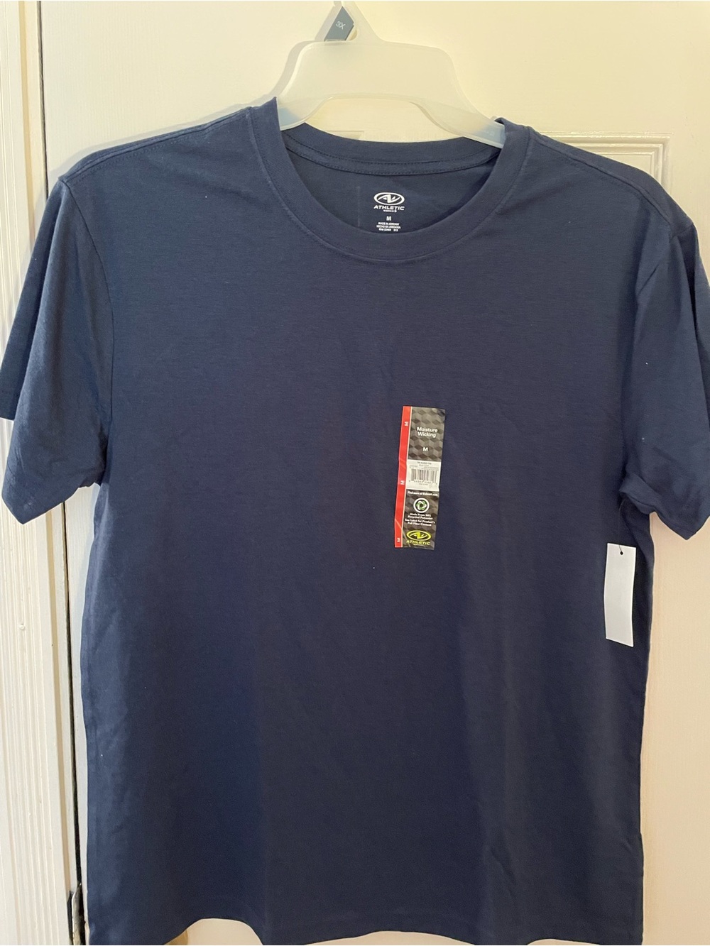 Men's Navy Crew Neck Short Sleeve Shirt Medium